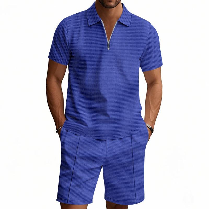 HNXC Men's Fashion Casual Summer Spring POLO Neck Short Sleeve Blouses & Shirts Classic Exquisite