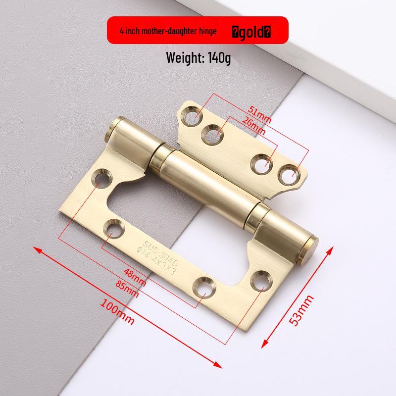 Automatic Stainless Steel Spring Hinge with Invisible Buffer for Wooden Doors