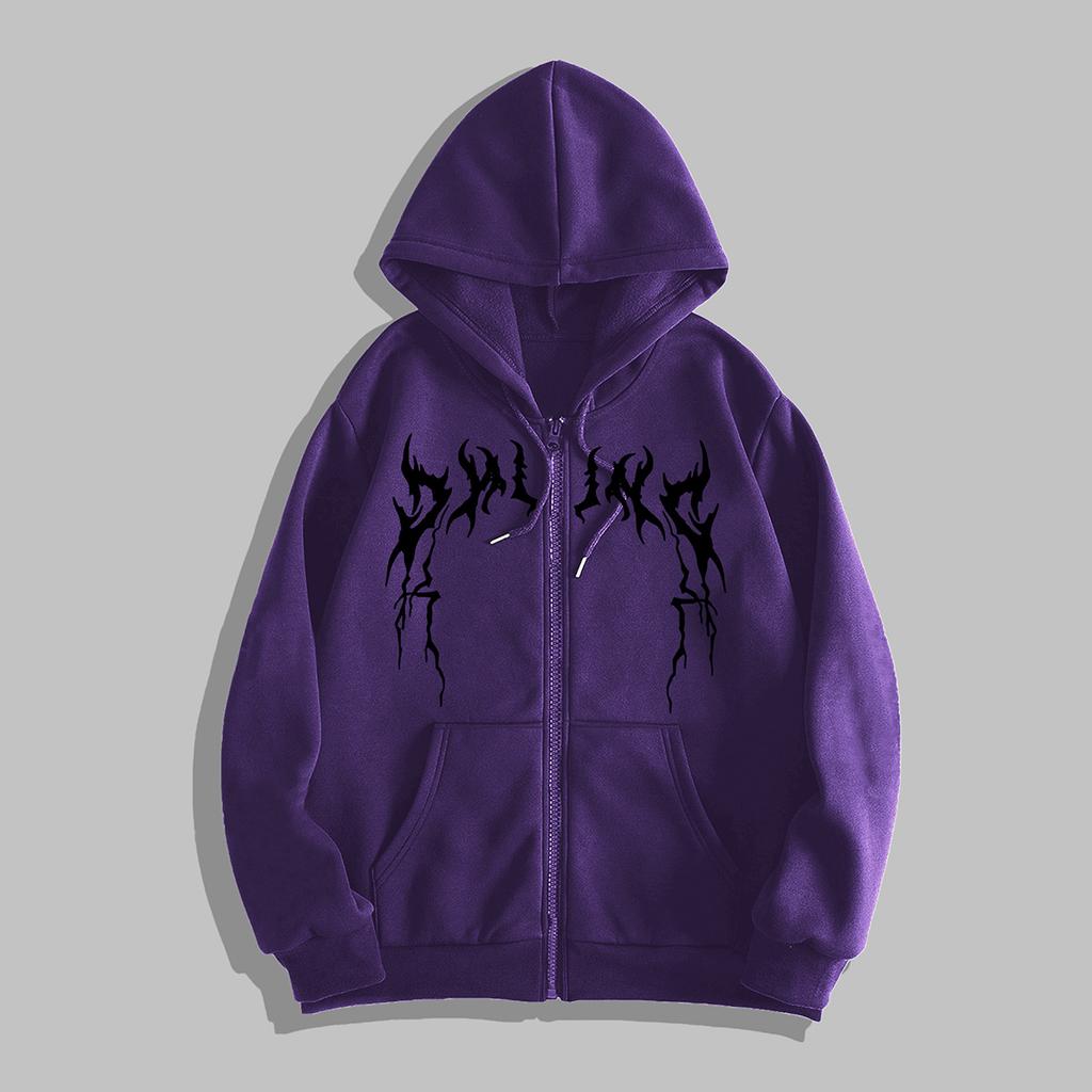 Pánská mikina na zip - Mikiny pro muže Y2K Vintage Dlouhý rukáv Mikina Streetwear Pulovr s kapsou