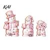 Christmas Window Display 3PCS Snowman Wooden Ornaments, Decorative Cute Festive Figures, Rustic Holiday Ornaments High-definition Printing Crafts for