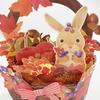 Sanrio Autumn Rabbit in a Basket Greeting AU Ships SANRIO 012751 Card, 14-3, Internationally,