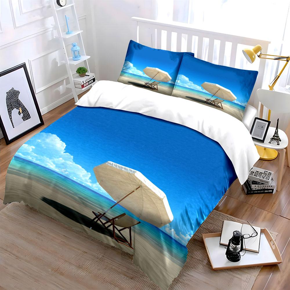 Beach umbrella and chair. Bedding sets Duvet cover sets Duvet covers Pillowcases(1 * Duvet Cover 2 * Pillowcases without duvet insert)