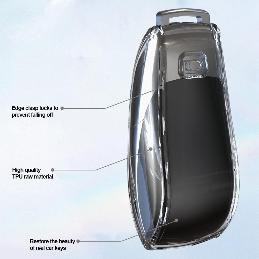 TPU Transparent Car Key Case Cover for Mercedes Benz E C S GLC Class E200 E400 E63 W213 S550 S560 C260 A200 Key Shell Protector