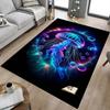 1PC Jellyfish, Neon Extra Large Non Slip Floor Carpet, Office, Family, Bedroom, Studio   Large Area Rug Indoor Rugs, , Vibrant Colors