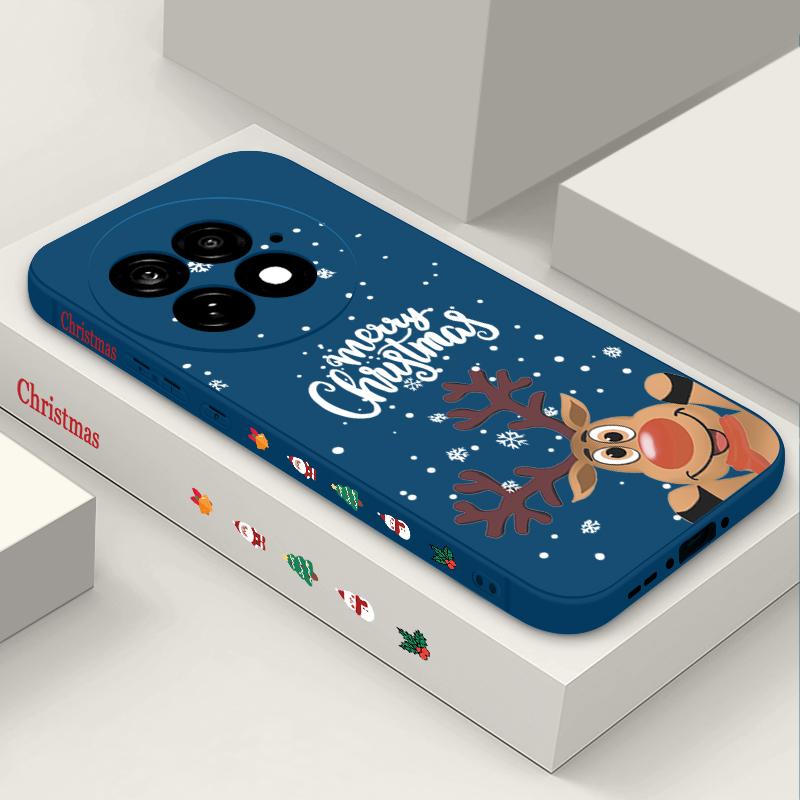 

Soft Silicone Phone Case For OnePlus 15 13 12 13R 12R 11R Nord 5 5G Christmas Elk Printing TPU Back Cover For OnePlus Ace 5 3 2 OnePlus 11R