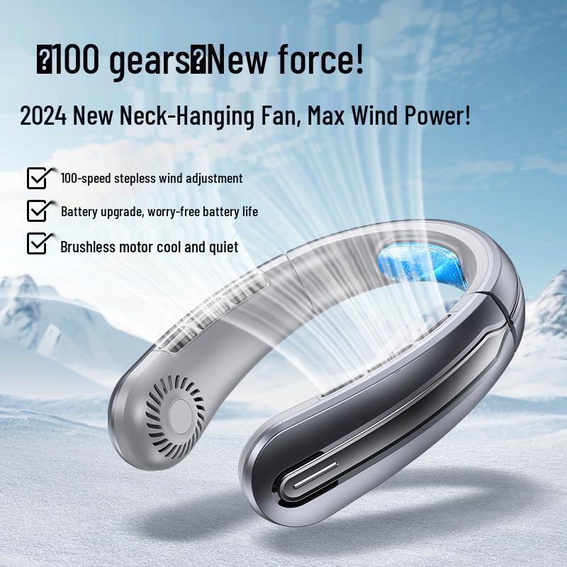 Ultra-Quiet Neck Hanging Fan with Long Battery Life and USB Charging (2026 Model)