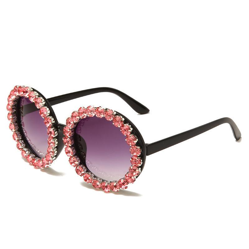 European and American brands retro exaggerated sunglasses sunglasses women tide diamond rihanna metal wind