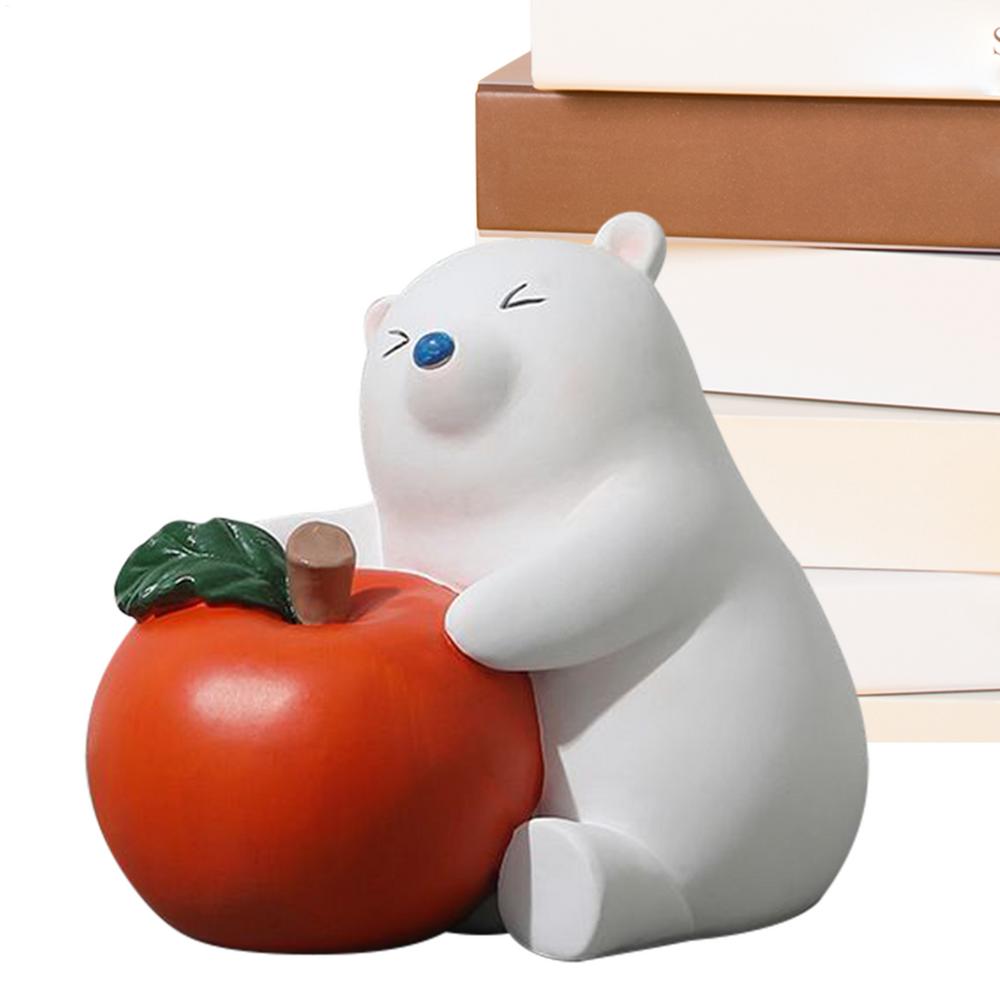 Rabbit Figurine Collectible Home Decoration Animal Figure Cartoon Rabbit Statue For Bedroom Hallway Desk Shelf Table Bookshelf