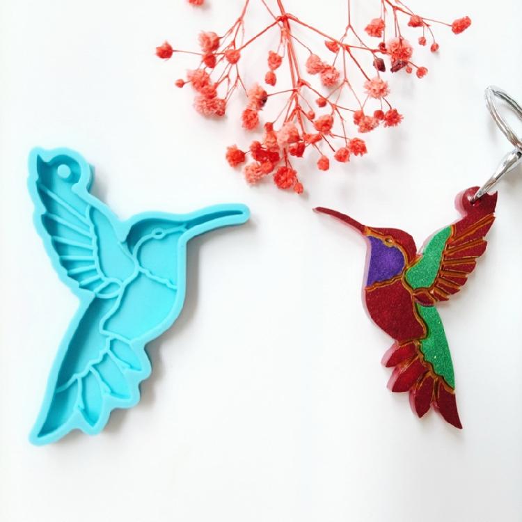 Formenbau Epoxidharz Handwerk Hängender Kolibri Vogel Silikonmaterial Schlüsselanhänger Form