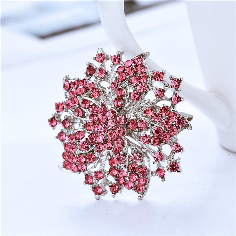 Exquisite Vintage Strass Bauhinien Brosche - Große Kranz Korsagen Nadel für Bekleidungsaccessoires