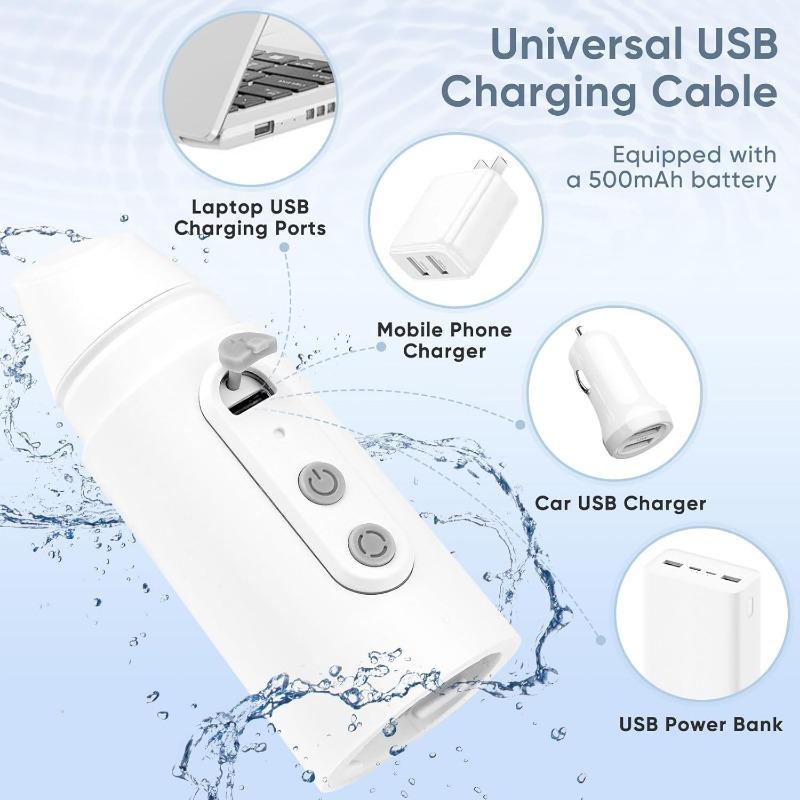 Portable Women's Travel Bidet, Personal Hygiene Peri Cleaning, Postpartum Soothing, USB-C Cable Charging, Three Pressure Options