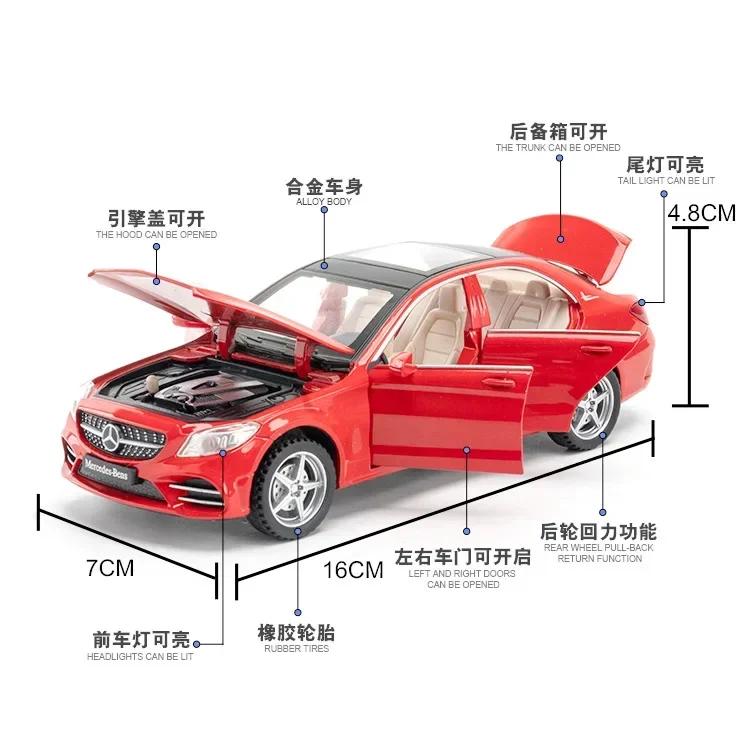 AATK1 Diecast 1/32 Benz C260L Alloy Car Model Metal Toy Vehicles Miniature Voiture Children Boy Car Toy Birthday Gift  Love Toys
