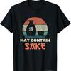 Camiseta Divertida de Vinho de Arroz Sake Japonês Pode Conter Sake