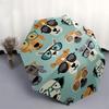 1pc Stylish Dogs with Glasses Umbrella with Plastic Handle,Suitable for All Seasons UmbrellaPT575