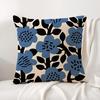 Flower Design Cushion Cover Summer Coolness Linen Fabric Double-Sided Printing Pillow Case Sofa Home Decor Gift
