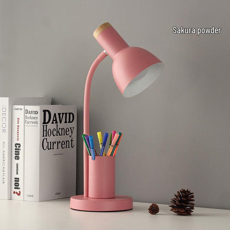 Pink Modern Bedside Reading Table Lamp