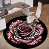 1pc Rose Pattern Round Chair Mat Office Area Rug - Non-Slip, Floor Mat for Office, Bedroom, and Indoor Decor P127117