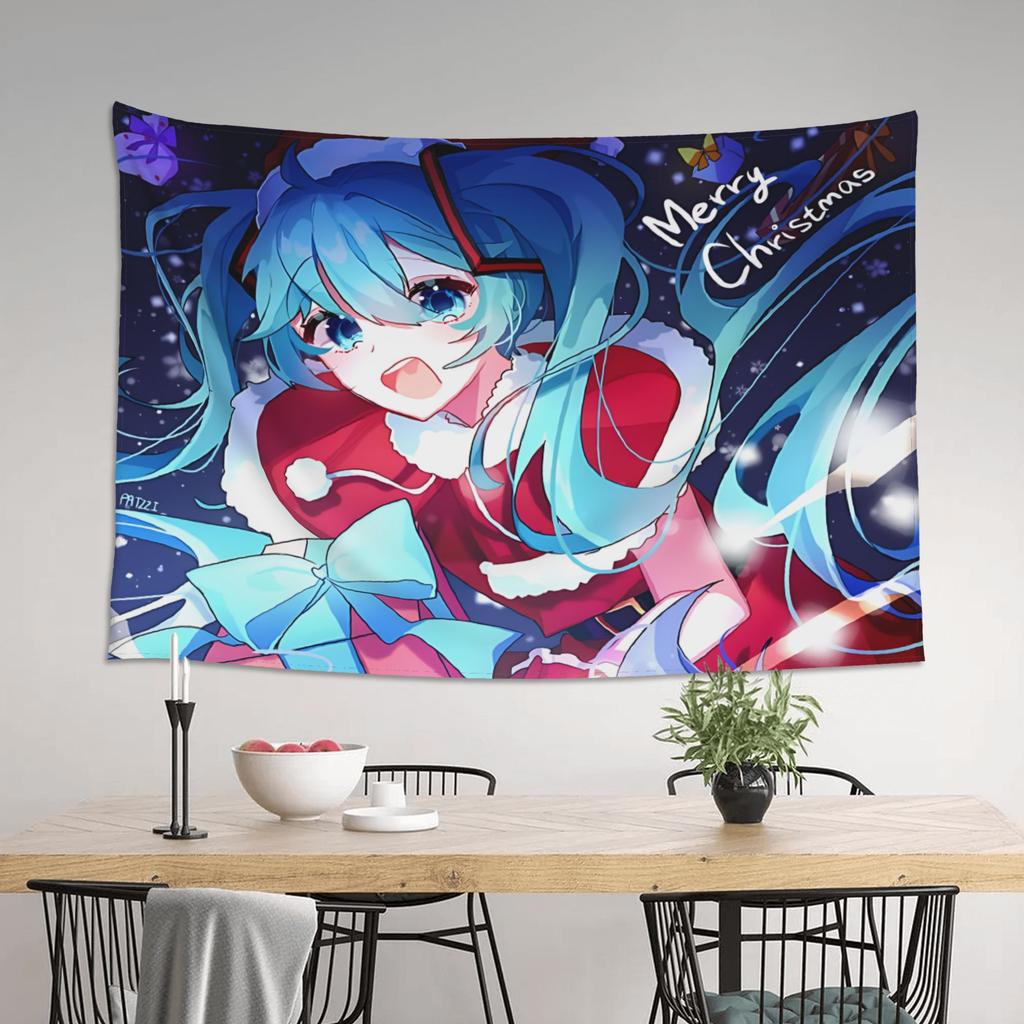 Christmas Exclusive Hatsune Miku Cutecore Tapestry Wall Hanging Blanket Tapestry Home Decor Items Wall Decorations