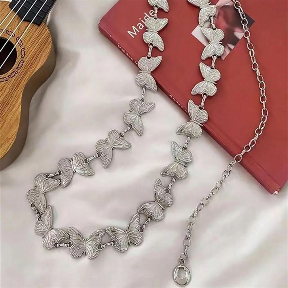 1pc Fashion Butterfly Waist Chain Belt Female Designer Elegant Belts For Women High-end Luxury Brands Adjustable Dress Waistband