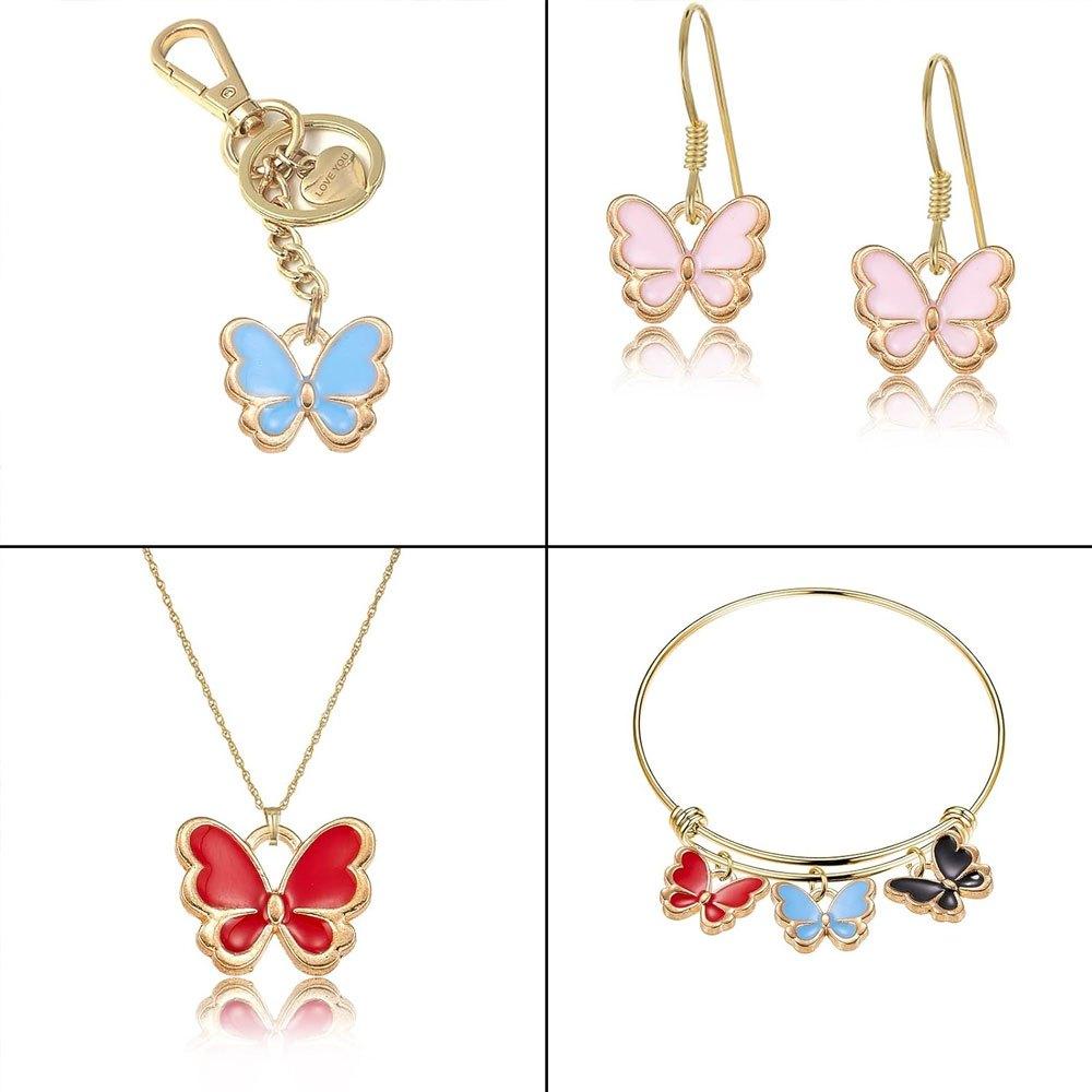 10/20/30pcs Random Colors Alloy Butterfly Charms Gold Plated Enamel Butterfly Pendants for Bracelets Necklaces DIY Making