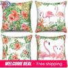 Summer Flamingo Pillowcase Tropical Plant Palm Leaf Pillow Cover Cushion Cover Decorative Home x pillow case