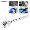 Car Quick Release Ratchet Wrench 45 Teeth Adjustable Chromed Sleeve Socket Spanner Square Head Professional Hand Tools