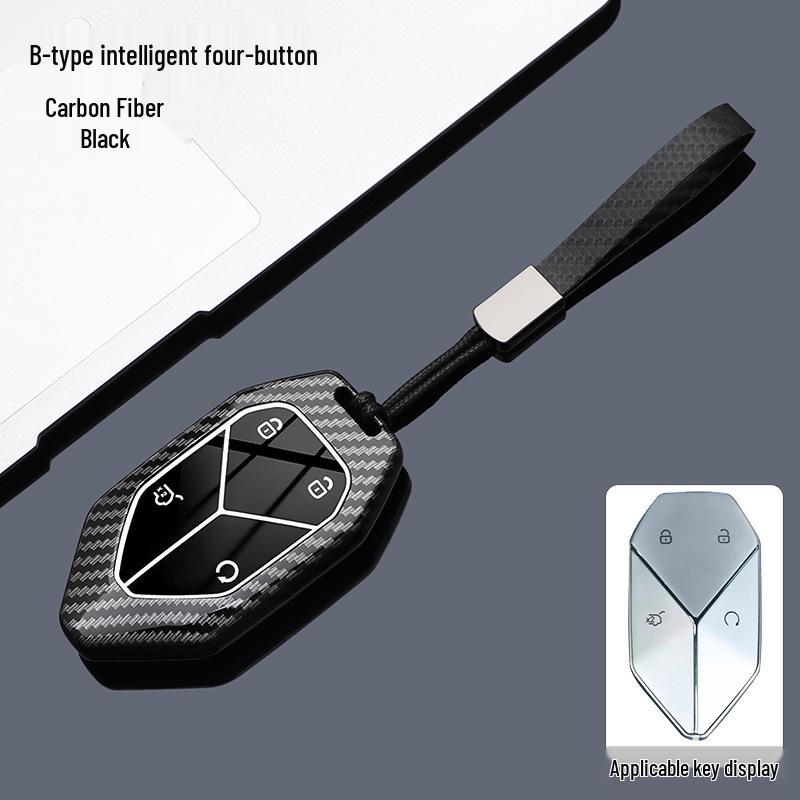 Equation Leopard Titanium 7-Key Case for 2025 Model - Premium Carbon Fiber ABS Remote Control Protective Shell