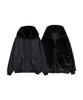 Awesome Studio Reversible Mink Fur Hooded Bomber Jacket Black