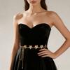 Versatile Ethnic Style Metal Bohemian Flower Waist Chain Belt For Women Fashion Sweater Chain Waist Seal Body Decor Accessories
