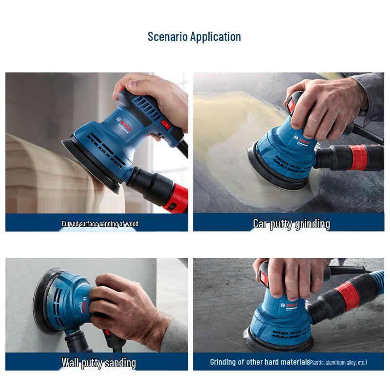 Bosch Professional Random Orbital Sander CN Plug (adapter Included)