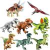New Plastic Dinosaur Building Blocks Multicolor Assemble Prehistoric Scene Full Size Dino World Early Learning