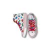 Converse Chuck Taylor All Star Canvas Dinosaur Print Versatile Durable High-Top Kids Canvas Shoes Kids Sneakers White Red A00928C