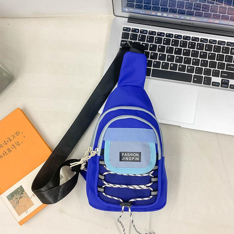 

Stylish New Childrens Bag Color Block Crossbody Chest Bag For Boys And Girls In Modern Design синий