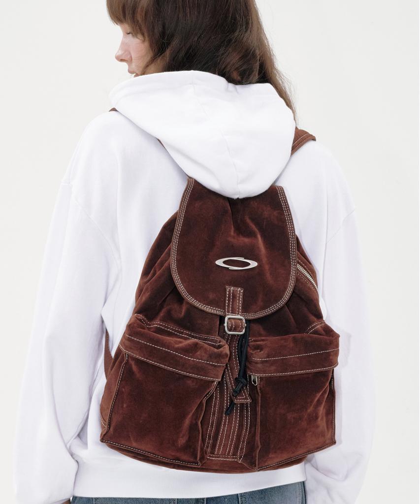 Noiago Noi1746 Suede Flap Backpack (Brown)