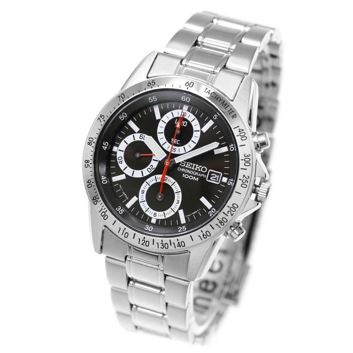Seiko SND371PC Men s Watch - Black/Silver/Red