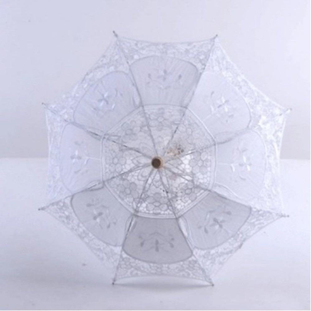 Embroidery Lace Parasol Umbrella 15/19/30/38inch Kids Sun Umbrella Bride Wedding Gift