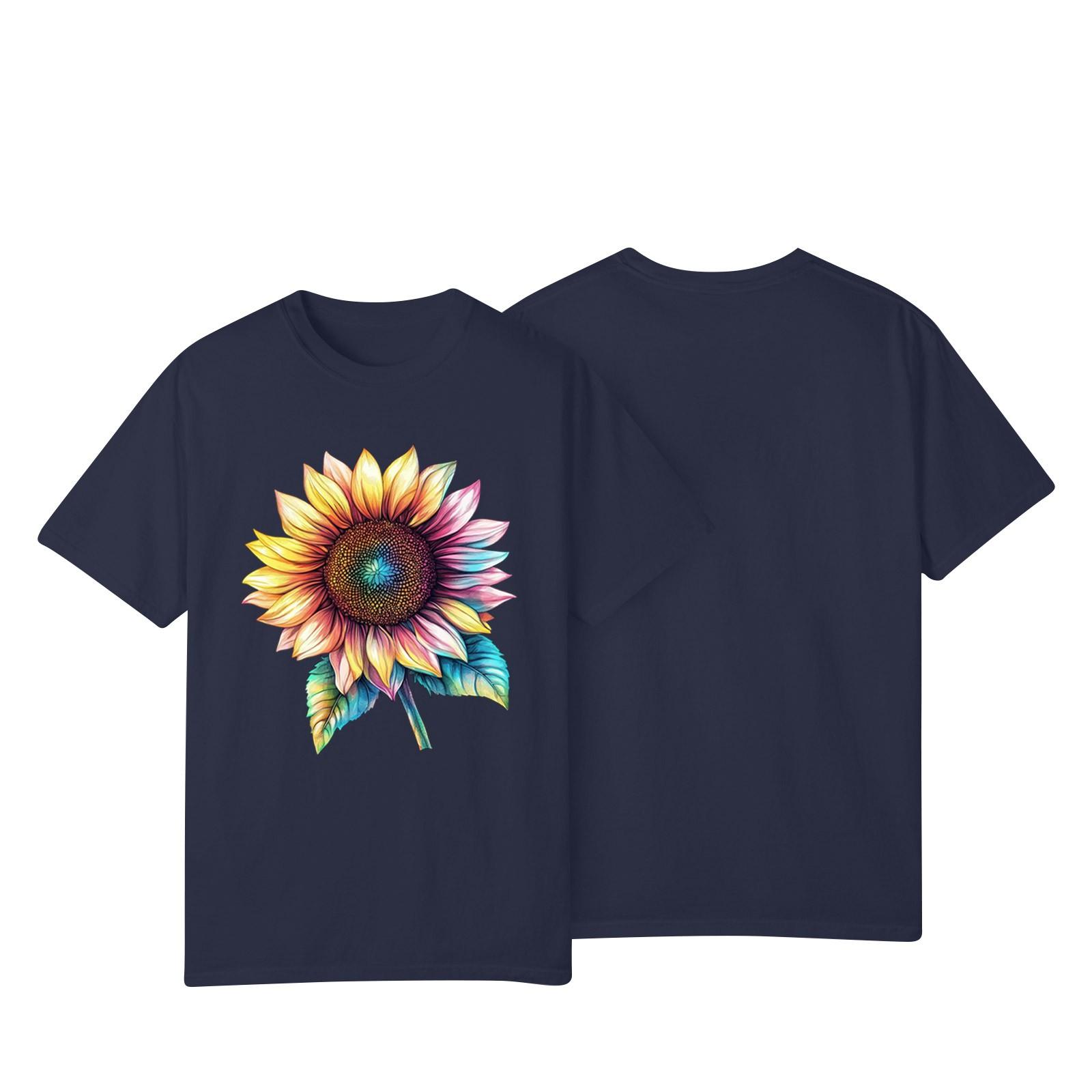 

Женская повседневная футболка с принтом подсолнухов Street Slim Fit с коротким рукавом M