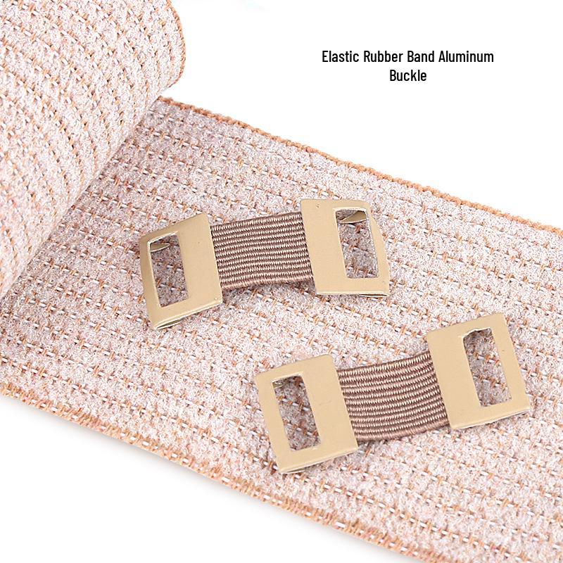 Light Brown Stripe Elastic Compression Bandage - Breathable, Plain Weave Sports Wrap