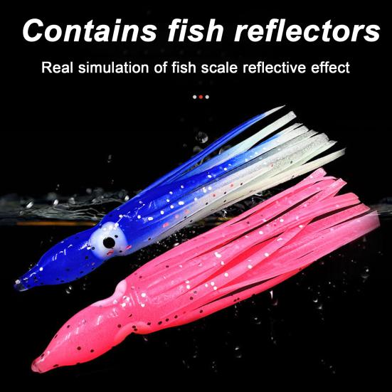 10 Stücke 9 CM/2G Weicher Tintenfischrock Köder Leuchtend Realistische Silikon Salzwasser Trolling Angeln Künstliche Glow Octopus Köder Angelzubehör
