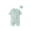 Mini Balabala UPF50+ Kids Short-Sleeve One-Piece Swimsuit with Cap