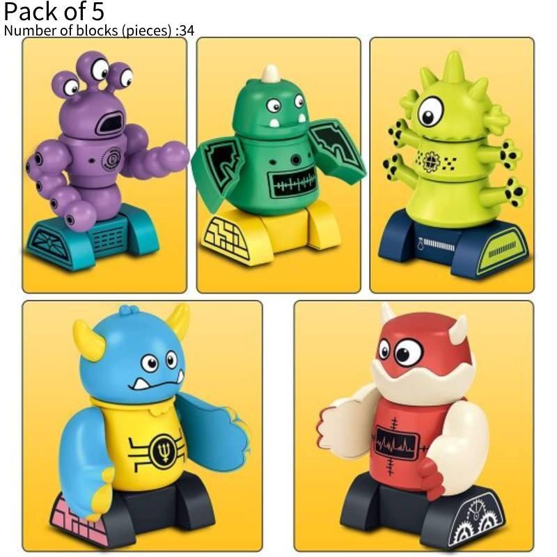 Magnetic Flying Disc Monster Toy For Kids 3-6 Years Diy Airplane Building Set With Magnetic Blocks Plastic Material Size 38*33*7.6cm