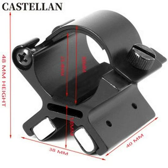 

25,4 мм Магнітний тактичний ліхтарик для вулиці Знімна кліпса