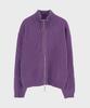 PREF Purple Double Zip High Neck Cardigan