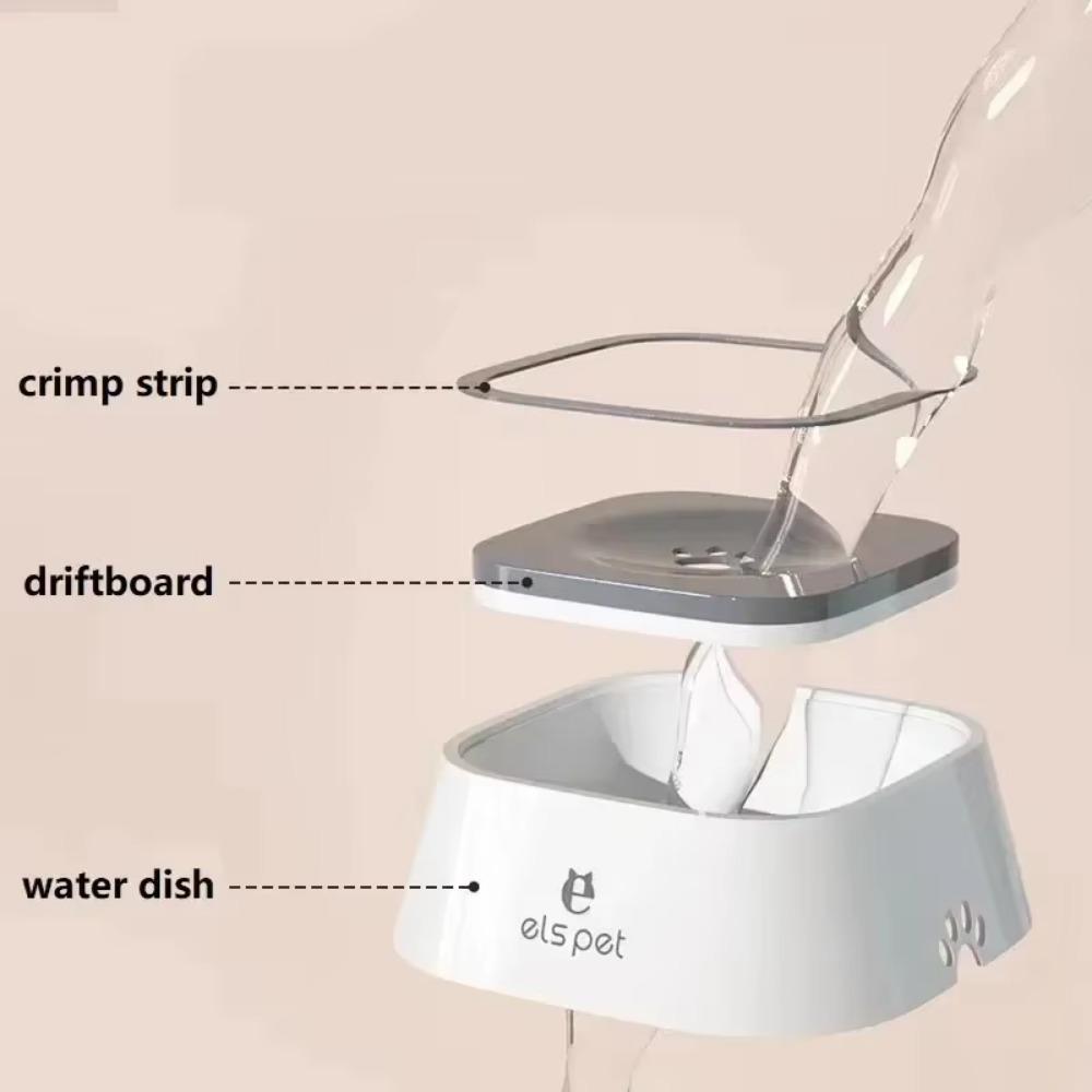 

Dog Drinking Bowls Floating No Wet Mouth Cat Bowls Spill Proof Dog Bowls No Spill Water Dispenser Pet Supplies L серый