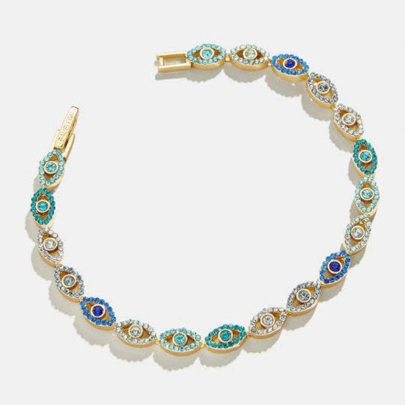 1 шт. новый модный браслет с глазом дьявола, цветным бриллиантом, уникальный, персонализированный, креативный, с каплями, аксессуары 15.6CM