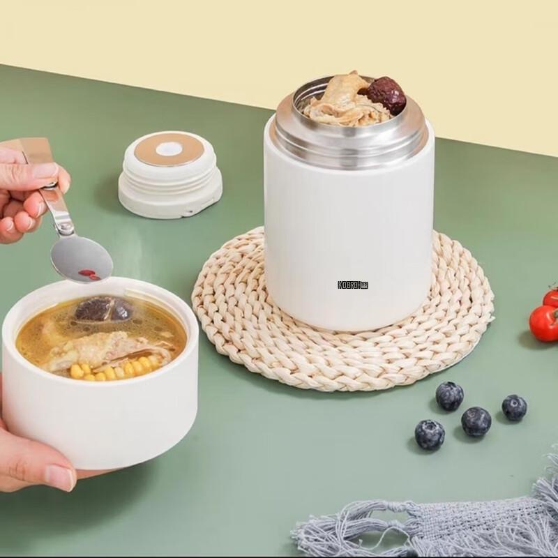 KOBACH 1000ML Portable Insulated Food Jar with Soft Handle