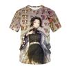 T-shirt Uomo Donna Anime Stampa 3D Streetwear Demon Slayer Kimetsu No Yaiba Harajuku Moda Tshirt Unisex Maglietta Top Abbigliamento
