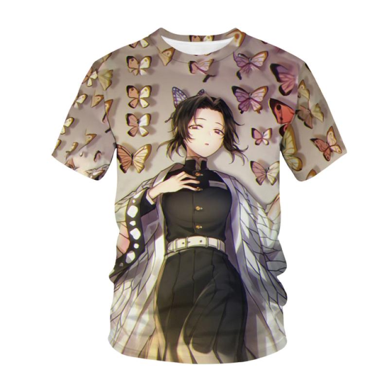 T-shirt Uomo Donna Anime Stampa 3D Streetwear Demon Slayer Kimetsu No Yaiba Harajuku Moda Tshirt Unisex Maglietta Top Abbigliamento