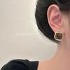 Chic Square Leopard Print Stud Earrings - Elegant, Lightweight, Versatile and Stylish for Women.