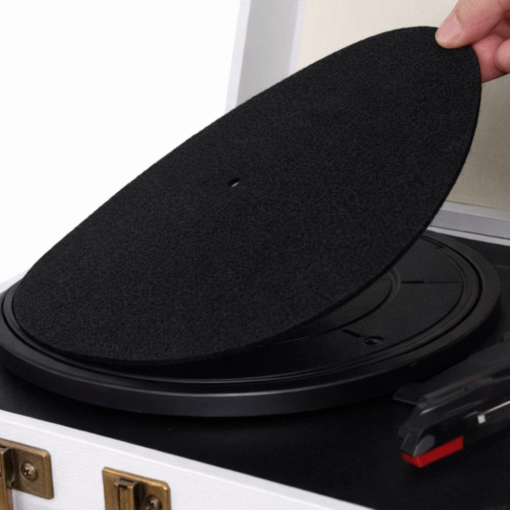 2pcs Round Turntable Platter Mat 3mm Thick Vinyl Record Player Mat  Vinyl Record Player